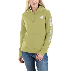 NWT Carhartt Womens Small Chartreuse Green Relaxed Fit Midweight Hoodie